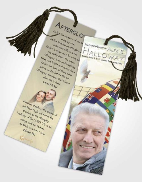 Funeral Bookmark Template At Dusk Rugby Passion