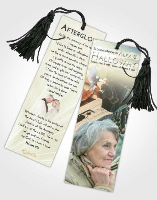 Funeral Bookmark Template At Dusk Sewing Love