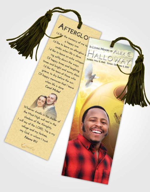 Funeral Bookmark Template At Dusk Soccer Miracle