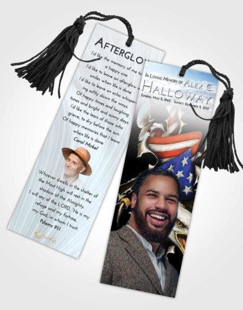 Funeral Bookmark Template Early American Motorcycle