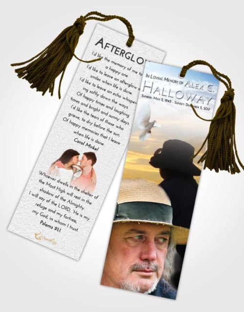 Funeral Bookmark Template Early Fishing Desire