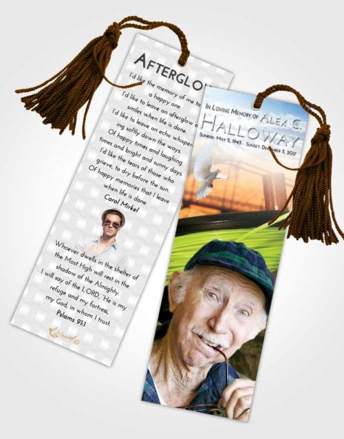 Funeral Bookmark Template Early Fishing Dreams