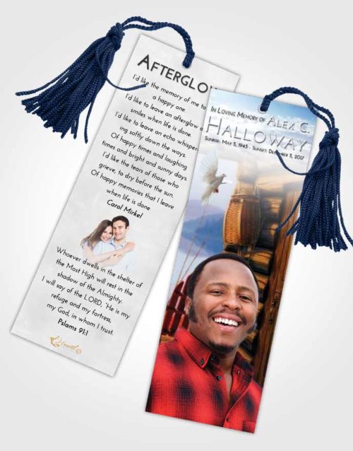 Funeral Bookmark Template Early Fishing Retreat
