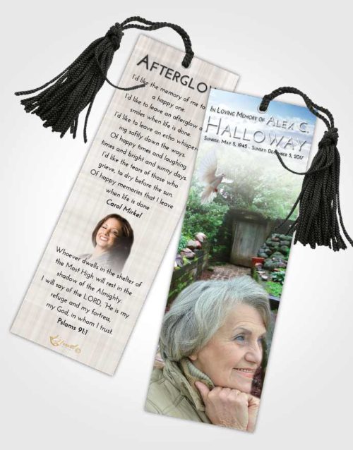 Funeral Bookmark Template Early Gardening Desire