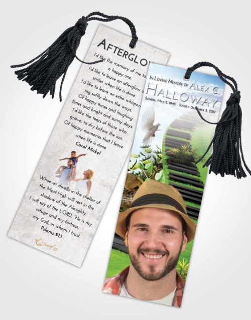 Funeral Bookmark Template Early Jungle Music