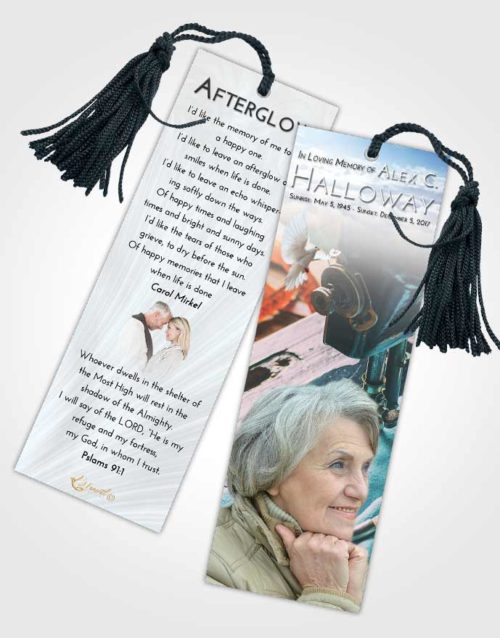 Funeral Bookmark Template Early Sewing Love