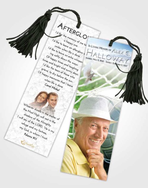 Funeral Bookmark Template Early Soccer Pride