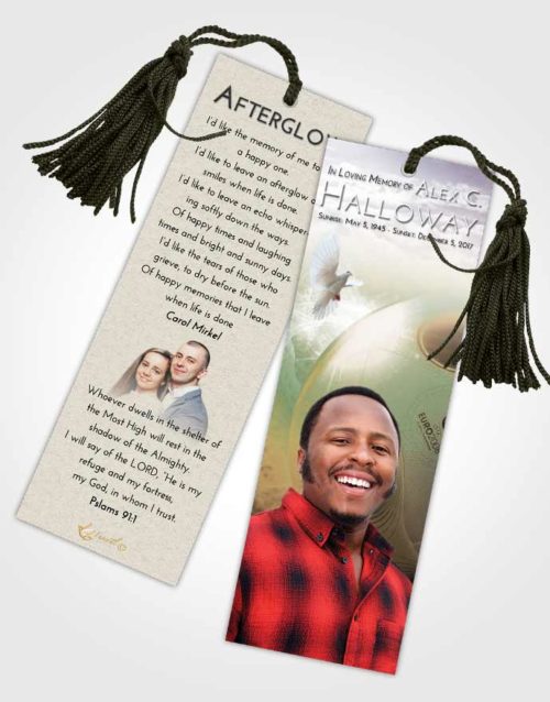 Funeral Bookmark Template Evening Soccer Miracle