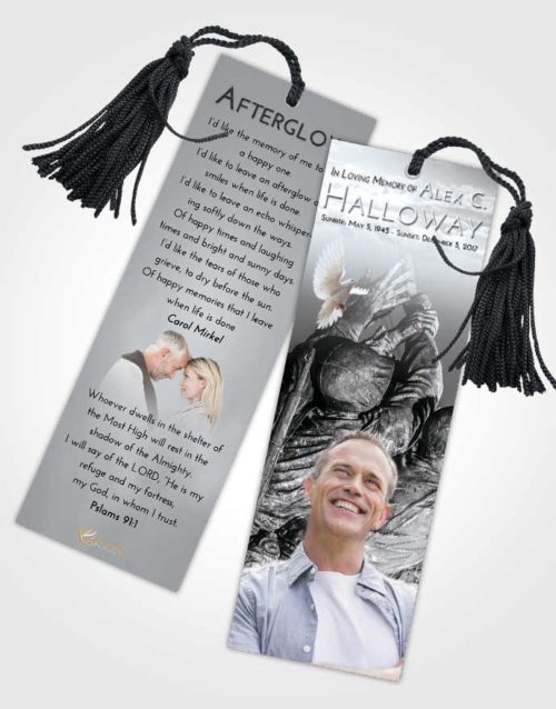 Funeral Bookmark Template Freedom Army Grit