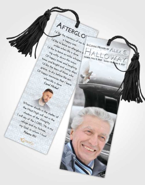 Funeral Bookmark Template Freedom Baseball Tranquility