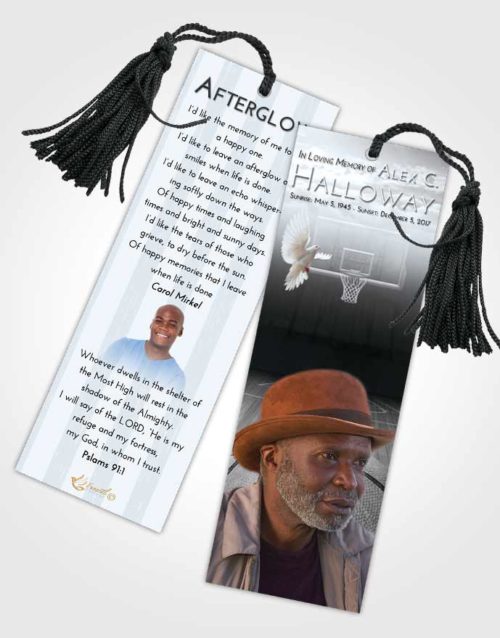 Funeral Bookmark Template Freedom Basketball Dreams