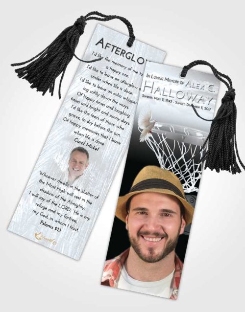 Funeral Bookmark Template Freedom Basketball Journey