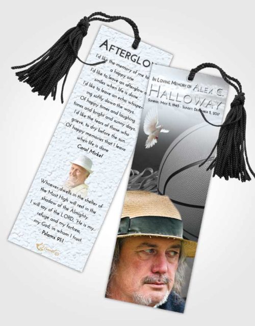 Funeral Bookmark Template Freedom Basketball Peace