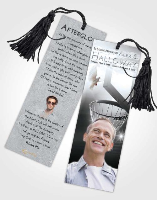 Funeral Bookmark Template Freedom Basketball Pride
