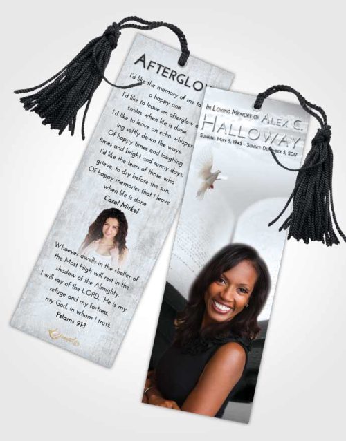 Funeral Bookmark Template Freedom Bible Faith