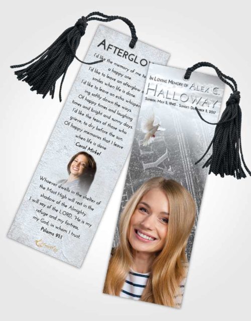 Funeral Bookmark Template Freedom Bible Grace