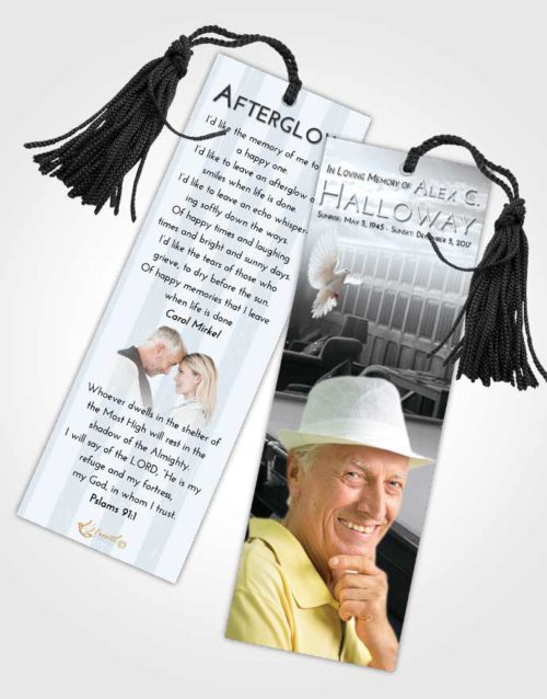 Funeral Bookmark Template Freedom Billiards Journey