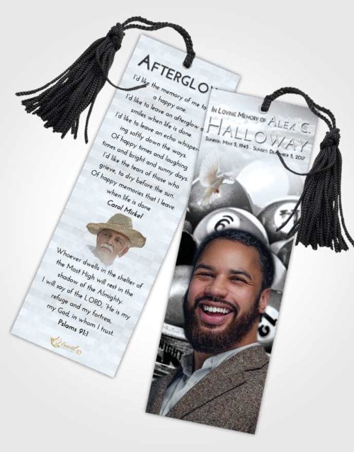 Funeral Bookmark Template Freedom Billiards Love
