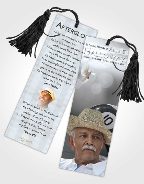 Funeral Bookmark Template Freedom Billiards Tranquility
