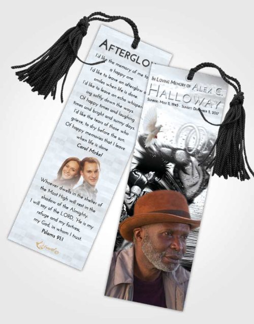 Funeral Bookmark Template Freedom Boxing Animation