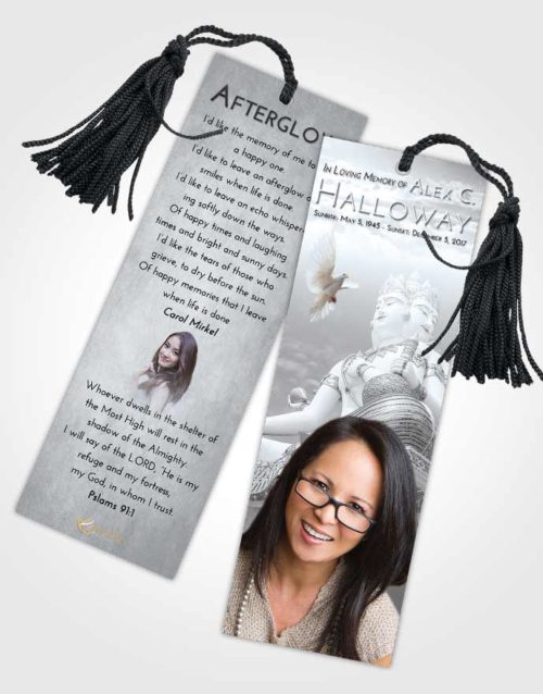 Funeral Bookmark Template Freedom Brahma Mystery