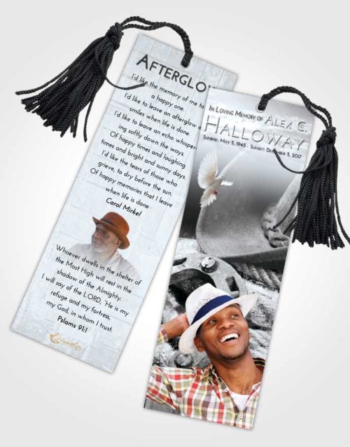 Funeral Bookmark Template Freedom Cowboy Divinity