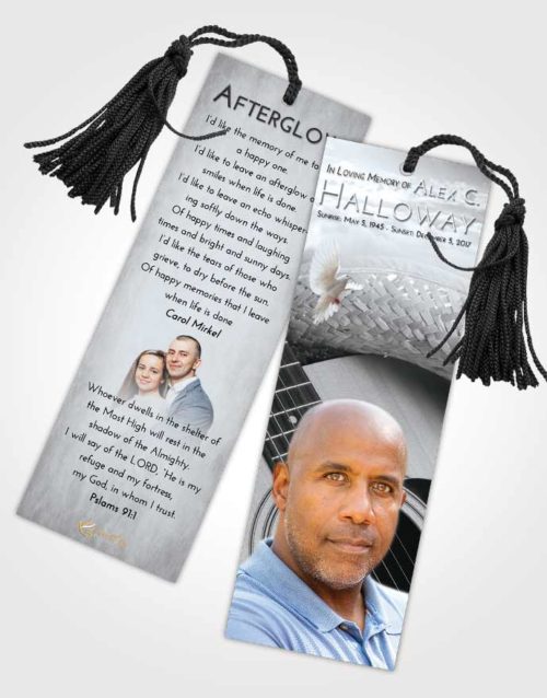 Funeral Bookmark Template Freedom Cowboy Heaven