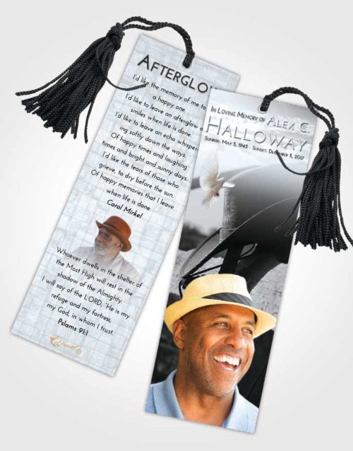 Funeral Bookmark Template Freedom Cowboy Honor
