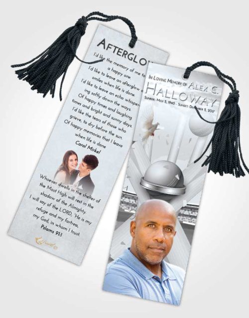 Funeral Bookmark Template Freedom Cricket Honor