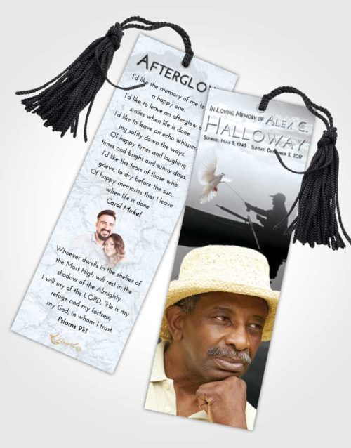Funeral Bookmark Template Freedom Fish in the Water