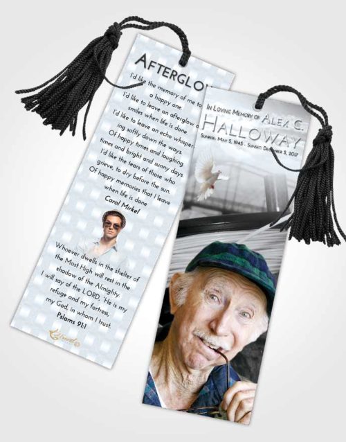 Funeral Bookmark Template Freedom Fishing Dreams