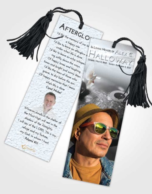Funeral Bookmark Template Freedom Fishing Escape