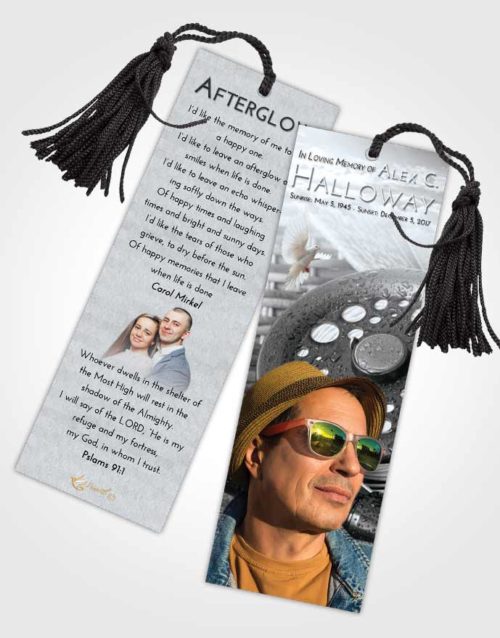 Funeral Bookmark Template Freedom Fishing Paradise