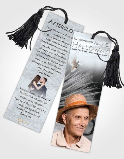 Funeral Bookmark Template Freedom Fishing Serenity