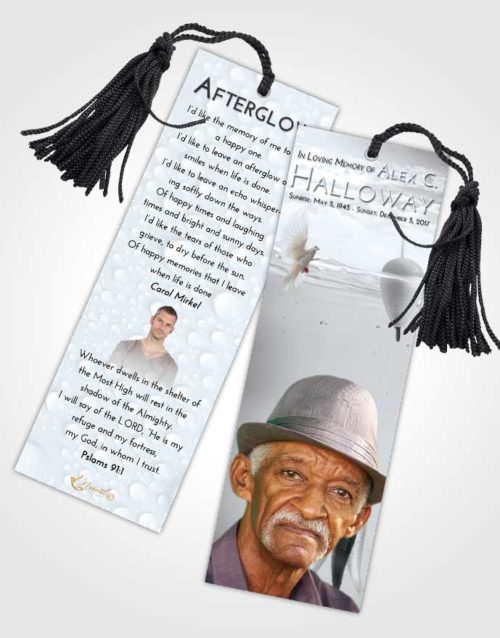Funeral Bookmark Template Freedom Fishing in the Sea