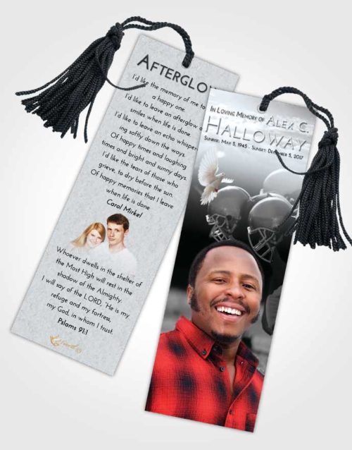 Funeral Bookmark Template Freedom Football Day