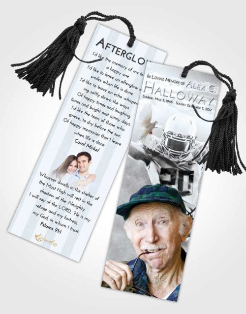 Funeral Bookmark Template Freedom Football Honor