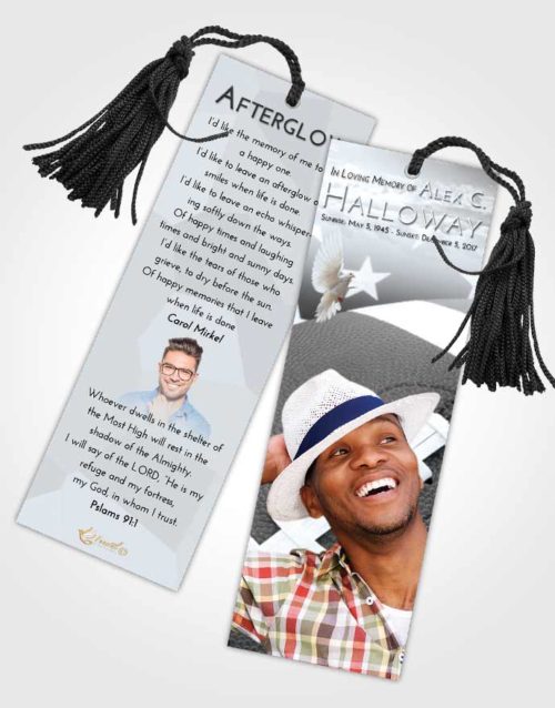 Funeral Bookmark Template Freedom Football Pride