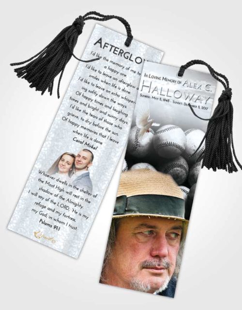 Funeral Bookmark Template Freedom Foul Ball