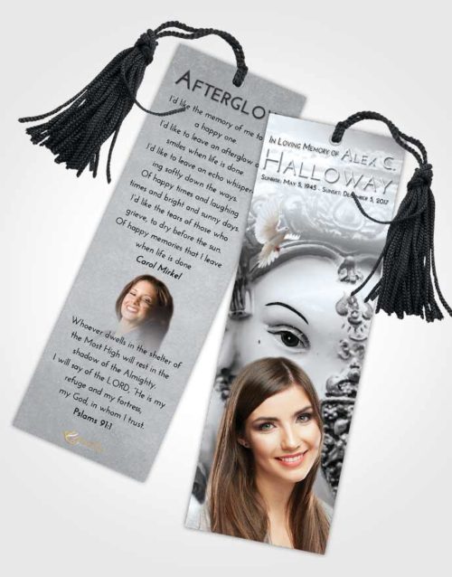 Funeral Bookmark Template Freedom Ganesha Desire