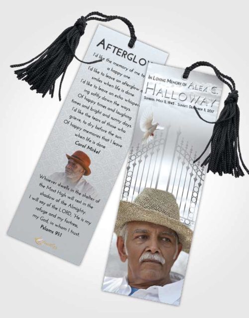 Funeral Bookmark Template Freedom Gates to Heaven