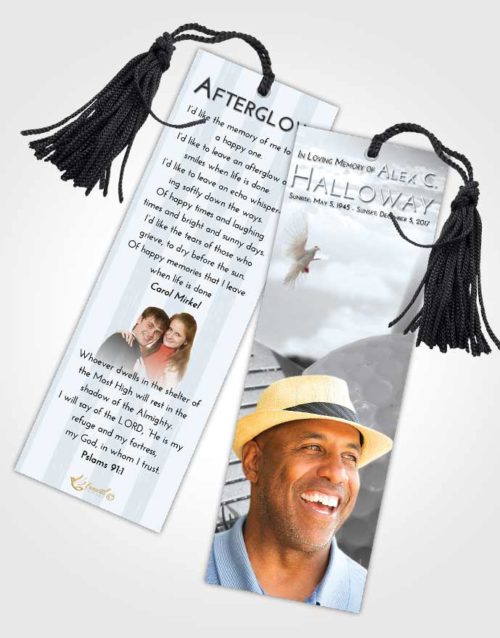 Funeral Bookmark Template Freedom Golf Day
