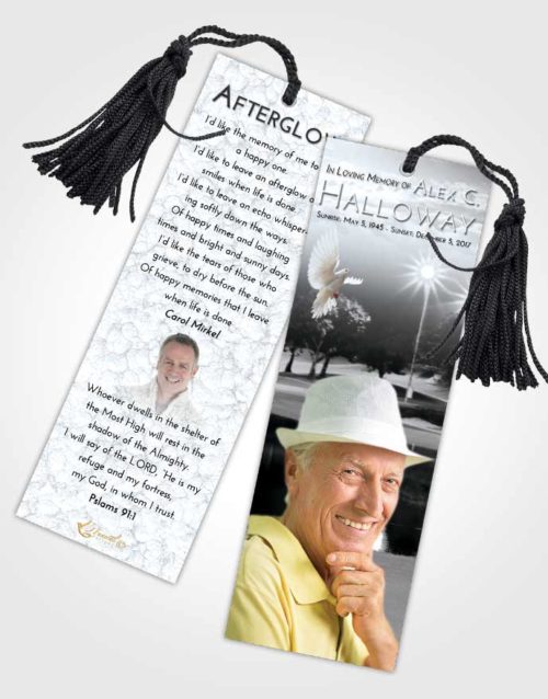 Funeral Bookmark Template Freedom Golf Paradise