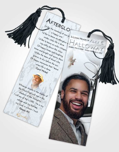 Funeral Bookmark Template Freedom Golf Set