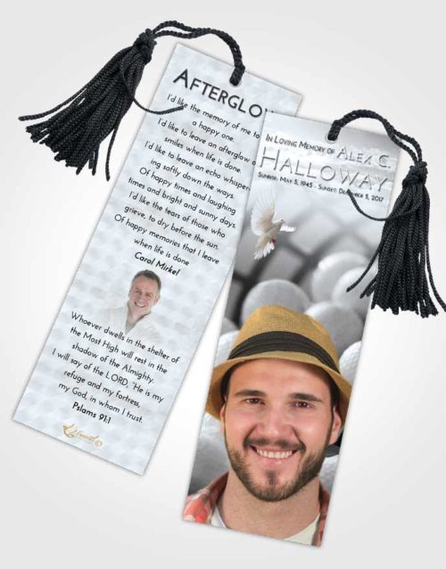 Funeral Bookmark Template Freedom Golf Tranquility