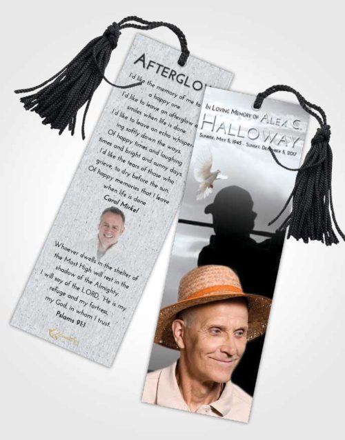 Funeral Bookmark Template Freedom Golfing Peace