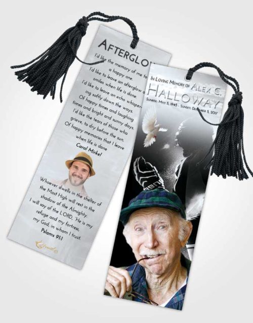 Funeral Bookmark Template Freedom Hockey Paradise
