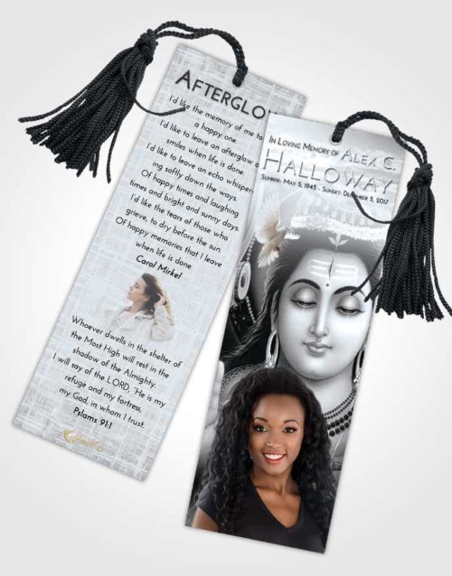 Funeral Bookmark Template Freedom Lord Shiva Dignity