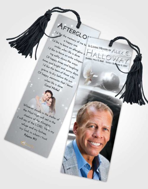 Funeral Bookmark Template Freedom Motorcycle Speed