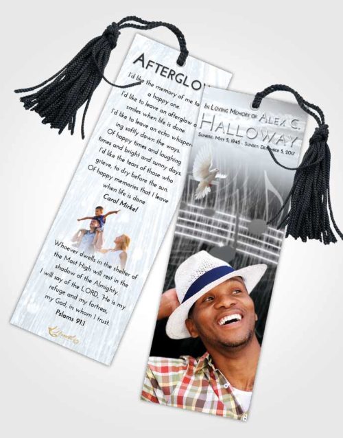 Funeral Bookmark Template Freedom Music Peace